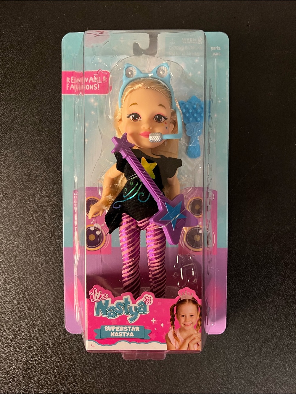Play Like Nastya Superstar Fashion Play 9" Doll Rockstar Singer Jazwares New